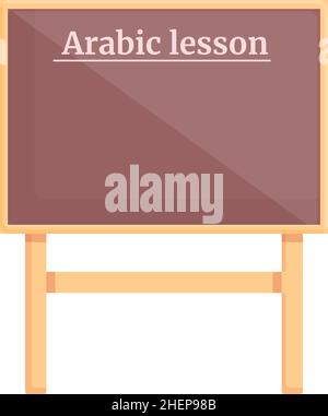 Arabisch Lektion Board Symbol Cartoon Vektor. Arabischer Lehrer. Schulklasse Stock Vektor
