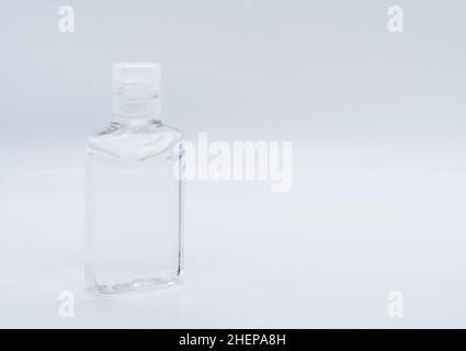 Clear Hand Sanitizer jel isoliert auf weißem Hintergrund. Stockfoto