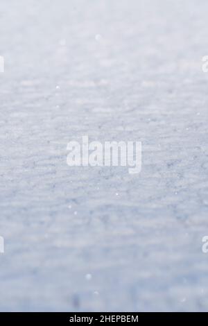 Schneebedecktes Feld, Stadt Isehara, Präfektur Kanagawa, Japan Stockfoto