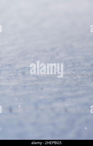 Schneebedecktes Feld, Stadt Isehara, Präfektur Kanagawa, Japan Stockfoto