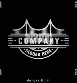 Bridge-Logo. Vektor und Illustration. Stock Vektor