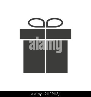 Vektor-Symbol eines Geschenks. Symbol vorhanden. Stock Vektor