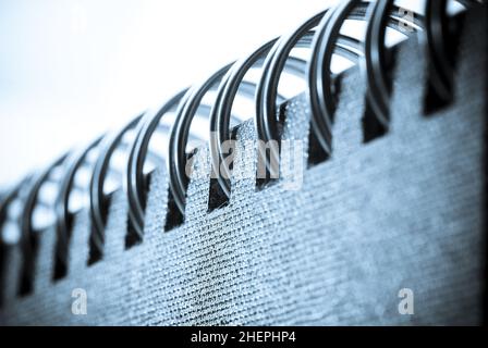 Notizbuch mit Spiralbindung, Detail Stockfoto