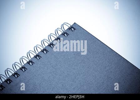 Notizbuch mit Spiralbindung, Detail Stockfoto