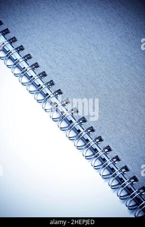 Notizbuch mit Spiralbindung, Detail Stockfoto