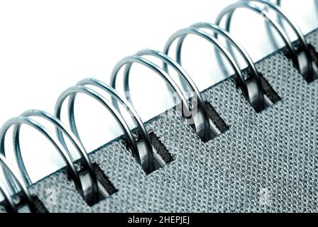 Notizbuch mit Spiralbindung, Detail Stockfoto