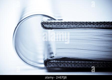 Notizbuch mit Spiralbindung, Detail Stockfoto