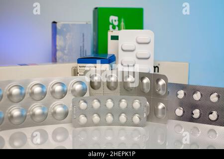 Tabletten in Blisterpackungen Stockfoto