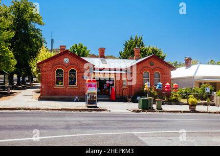 Das historische Stadtzentrum von yackandandah Stockfoto