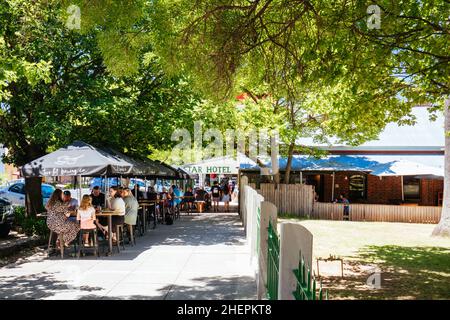 Das historische Stadtzentrum von yackandandah Stockfoto