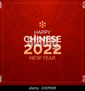 Chinesisches Neujahr 2022. Jahr des Tigers. Glückliches Jahr des Tigers in China. Stock Vektor