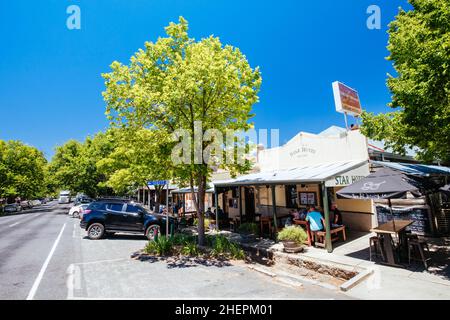Das historische Stadtzentrum von yackandandah Stockfoto