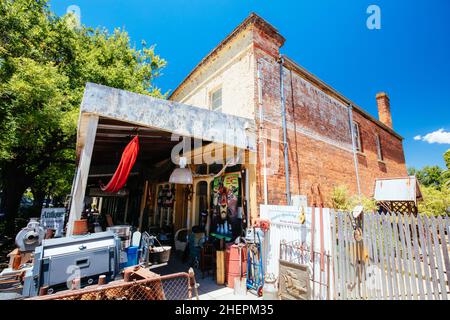 Das historische Stadtzentrum von yackandandah Stockfoto