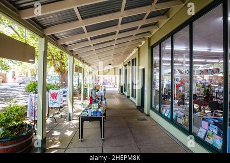 Das historische Stadtzentrum von yackandandah Stockfoto