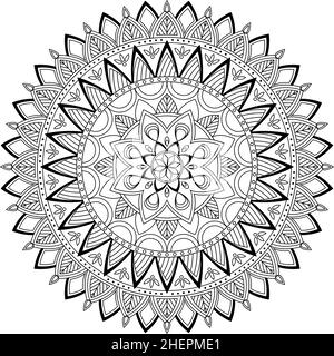 Blumenmandala, Vektorgrafik Stock Vektor