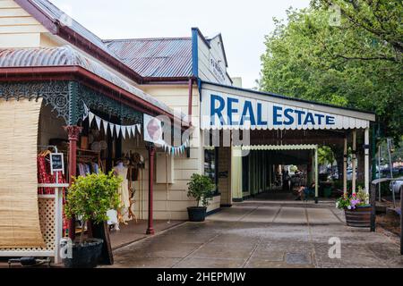 Das historische Stadtzentrum von yackandandah Stockfoto