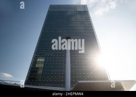 Fassade des KPN Headquarters im Stadtzentrum von Rotterdam vom Architekten Renzo Piano Stockfoto