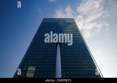 Fassade des KPN Headquarters im Stadtzentrum von Rotterdam vom Architekten Renzo Piano Stockfoto