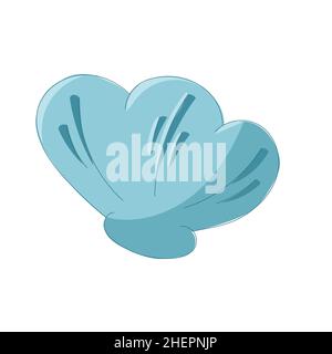 Abbildung der Meeresmuschel. Isoliert auf weißem Hintergrund. Stock Vektor