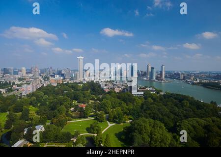 Atemberaubender Blick auf die Skyline von Rotterdam Stockfoto