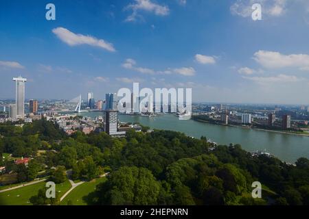 Atemberaubender Blick auf die Skyline von Rotterdam Stockfoto