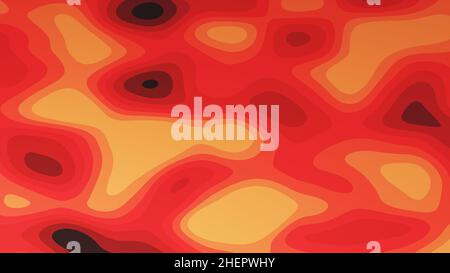 Ein farbenfroher abstrakter Hintergrund. Fließende rote, gelbe und schwarze flüssige Textur. Stockfoto