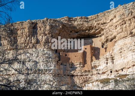 Montezuma Castle Nationalmonument in Arizona Stockfoto