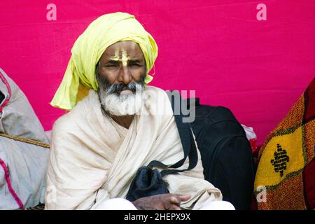 naga sadhus im ganga sagar Transit Camp kalkata Stockfoto