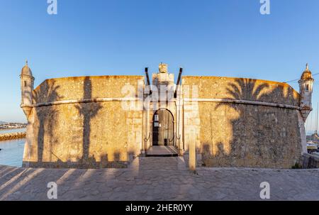 Alte Festung in Lagos, Algarve Portugal Stockfoto