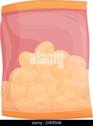 Tasche mit Nüssen Symbol Cartoon-Vektor. Erdnusssack. Gesundes Saatgut Stock Vektor