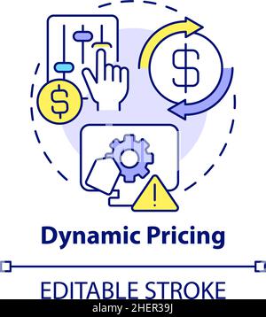 Symbol für dynamisches Preiskonzept Stock Vektor