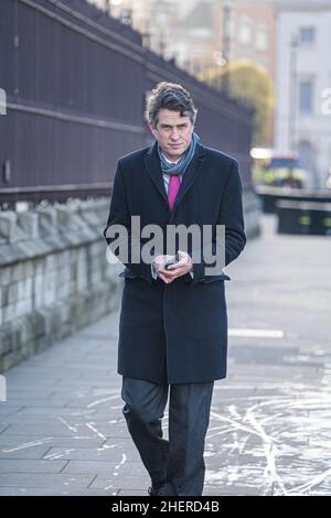 WESTMINSTER, LONDON, GROSSBRITANNIEN. 12. Januar 2022. Gavin Williamson der ehemalige Bildungsminister und konservative Abgeordnete für South Staffordshire trifft im parlament in Westminster ein. Kredit: amer ghazzal/Alamy Live Nachrichten Stockfoto