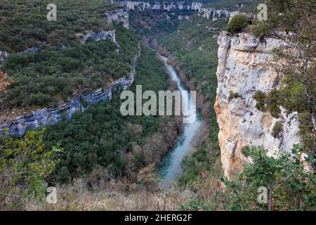 Naturpark Cañones y Hoces del Alto Ebro y Rudrón, Burgos, Castilla y Leon, Spanien Stockfoto