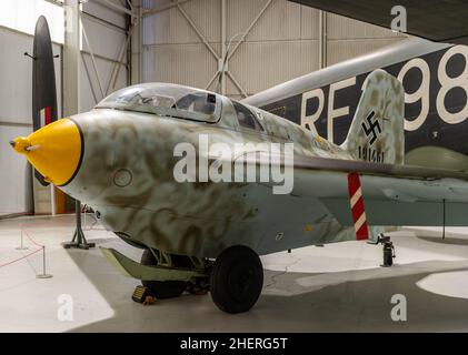 Messerschmitt Me 163B-1a Komet bei RAF Cosford Stockfoto