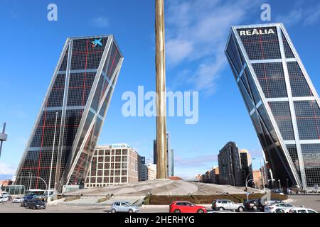 Kio Towers, Madrid Stockfoto