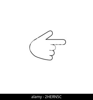 Hand mit Zeigefinger Linie Symbol. Lineare Stil Zeichen für mobile Konzept und Web-Design. Vektorsymbol für den rechten Umriss des Fingers. Symbol, Logo illu Stock Vektor