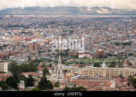 Stadtbild des Zentrums von Bogota, der Hauptstadt von Kolumbien, Südamerika. Stockfoto