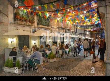 Altstadt, Gastronomie, Bairro Alto, Lissabon, Portugal Stockfoto