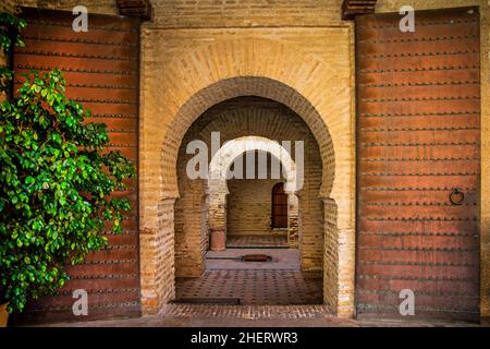 Maurische Moschee im Alcazar, Jerez, Jerez, Andalusien, Spanien Stockfoto