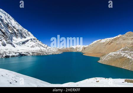 Tilicho See ( 4.919 m ) im Annapurna-Gebirge des Himalaya, Nepal Stockfoto