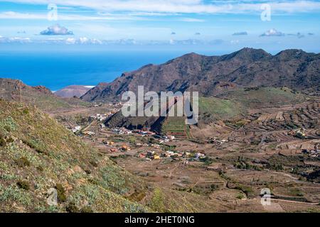 Das Dorf El Palmar auf der Kanarischen Insel Teneriffa Stockfoto