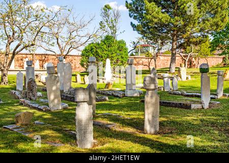 Muslimischer Friedhof, Hacibektasi Veli Museum, Kappadokien, Türkei, Kappadokien, Türkei Stockfoto