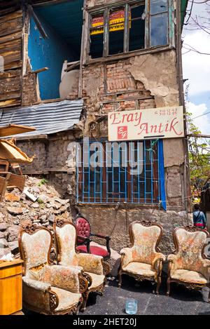 Antiquitäten, orientalischer Basar, Ankara, Türkei, Ankara, Türkei Stockfoto