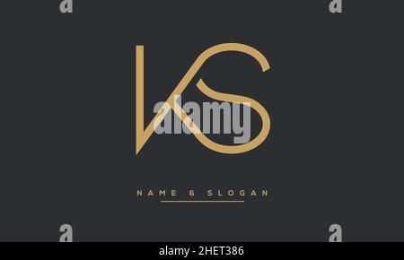 KS, SK, K, S Buchstaben Abstraktes Logo Monogramm Stock Vektor
