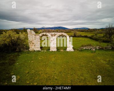 Burnum, eine archäologische Stätte, war ein Lager und eine Stadt der römischen Legion, Krk, Kroatien Stockfoto