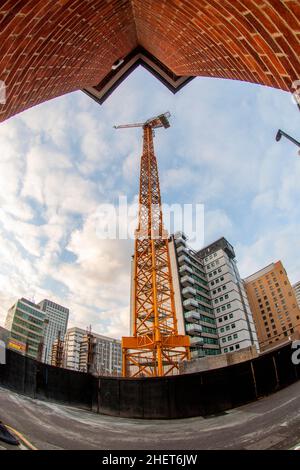 Neues Gebäude wird errichtet, East Croydon, Surrey, Großbritannien Stockfoto