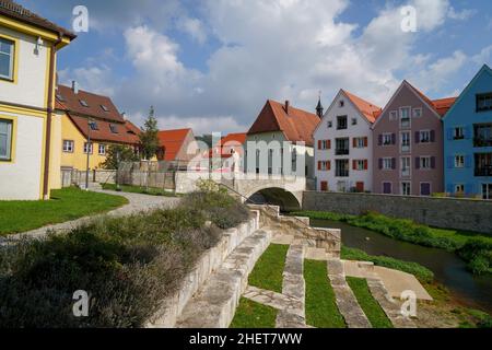 Berching, Baccham ist eine bayerische Stadt im Bezirk Neumarkt in der Oberpfalz. Fotografiert im Herbst in der Fränkischen Alb am Main Stockfoto