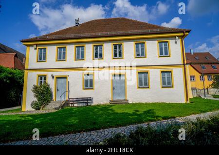 Berching, Baccham ist eine bayerische Stadt im Bezirk Neumarkt in der Oberpfalz. Fotografiert im Herbst in der Fränkischen Alb am Main Stockfoto