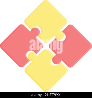 Puzzle-Spiel Symbol Cartoon Vektor. Kindererziehung. Puzzles finden Stock Vektor