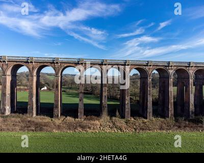 Ouse Tal Viadukt, Sussex, UK Luftaufnahme Stockfoto